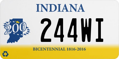 IN license plate 244WI