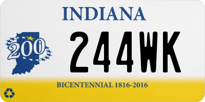 IN license plate 244WK