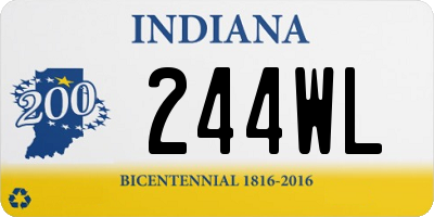 IN license plate 244WL