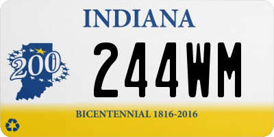 IN license plate 244WM