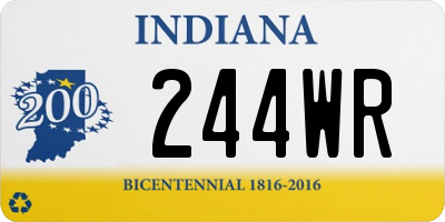 IN license plate 244WR