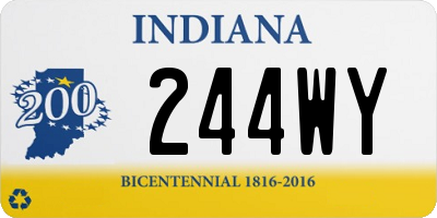 IN license plate 244WY