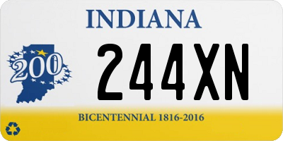 IN license plate 244XN