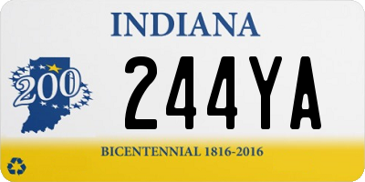 IN license plate 244YA