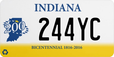 IN license plate 244YC