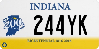 IN license plate 244YK