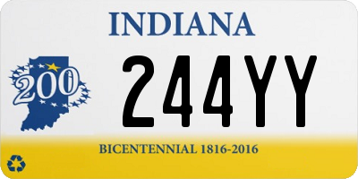 IN license plate 244YY