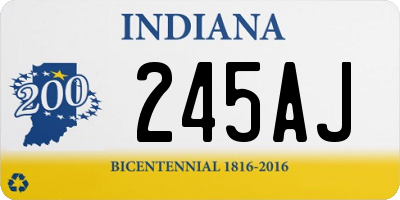 IN license plate 245AJ