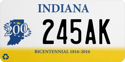 IN license plate 245AK