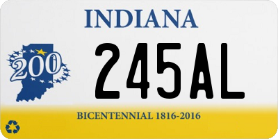 IN license plate 245AL