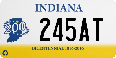 IN license plate 245AT