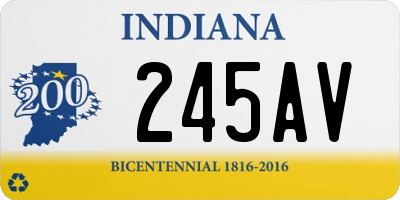 IN license plate 245AV