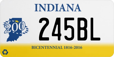 IN license plate 245BL