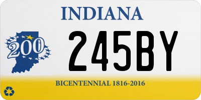 IN license plate 245BY