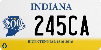 IN license plate 245CA