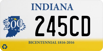 IN license plate 245CD