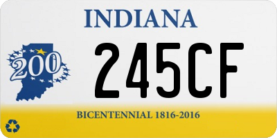 IN license plate 245CF