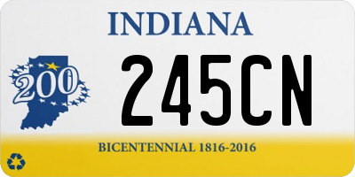 IN license plate 245CN