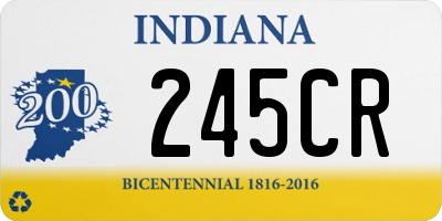 IN license plate 245CR