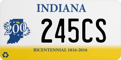 IN license plate 245CS