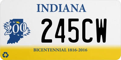 IN license plate 245CW