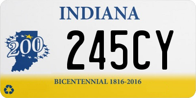 IN license plate 245CY