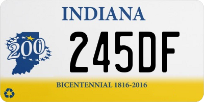 IN license plate 245DF