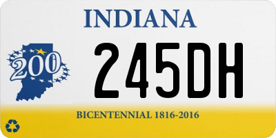 IN license plate 245DH