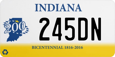 IN license plate 245DN