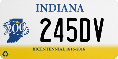 IN license plate 245DV