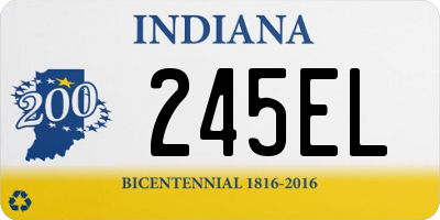 IN license plate 245EL