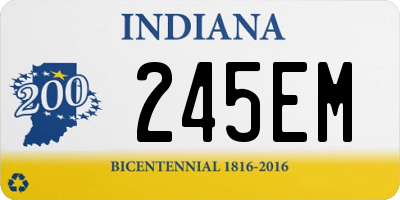 IN license plate 245EM