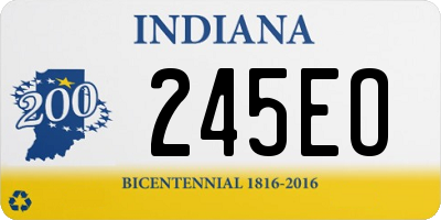 IN license plate 245EO