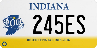 IN license plate 245ES