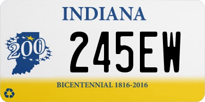 IN license plate 245EW