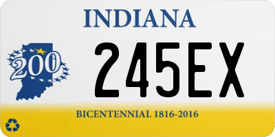 IN license plate 245EX