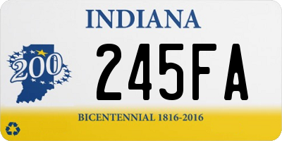 IN license plate 245FA