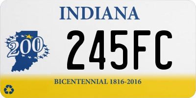 IN license plate 245FC