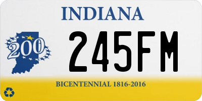 IN license plate 245FM