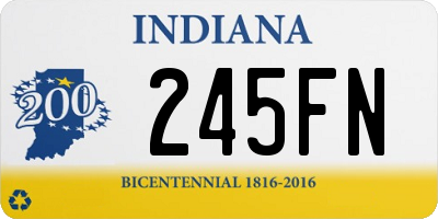 IN license plate 245FN