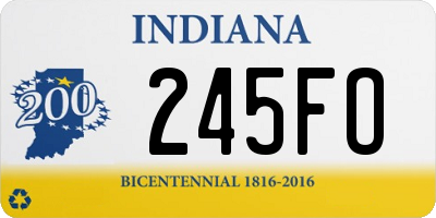 IN license plate 245FO