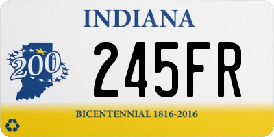 IN license plate 245FR