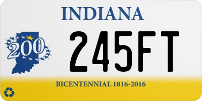 IN license plate 245FT