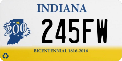 IN license plate 245FW