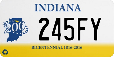 IN license plate 245FY