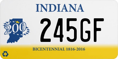 IN license plate 245GF