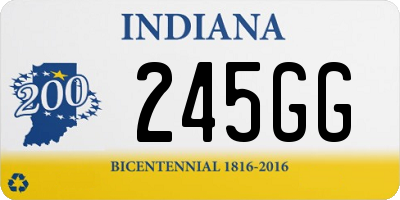 IN license plate 245GG