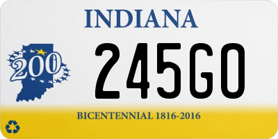 IN license plate 245GO