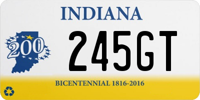 IN license plate 245GT