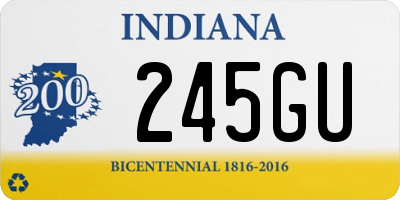 IN license plate 245GU